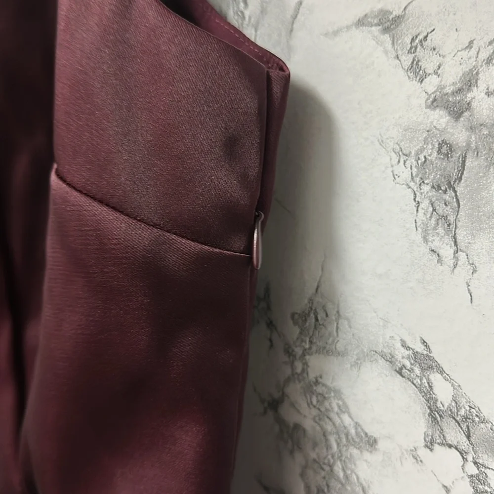 A New Day Women’s Heavy Satin Mini Dress Burgundy Size 8